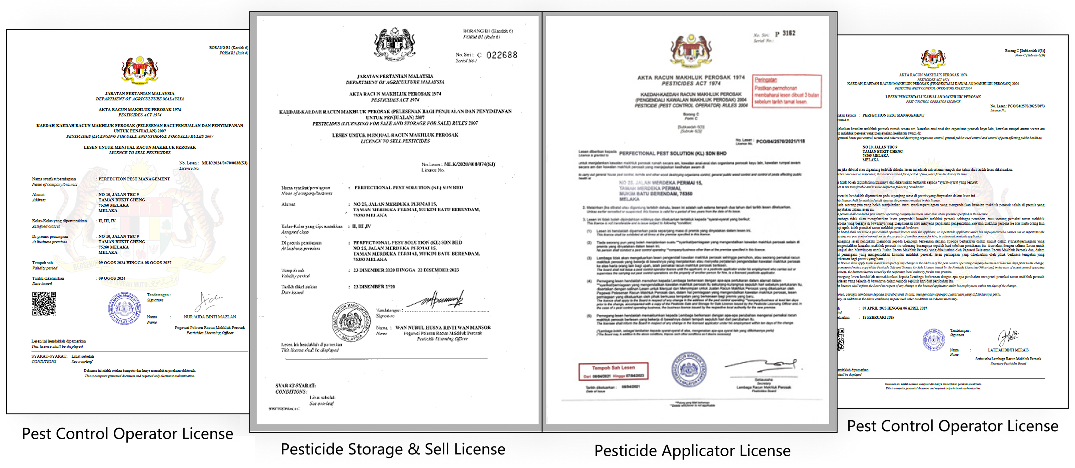 Pest Control Licenses